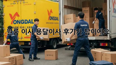 원룸 이사? 용달이사 후기가 답이에요!