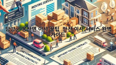 담양군 봉산면 이사 꿀팁🍯 & 안전 이사 서비스 완벽 가이드